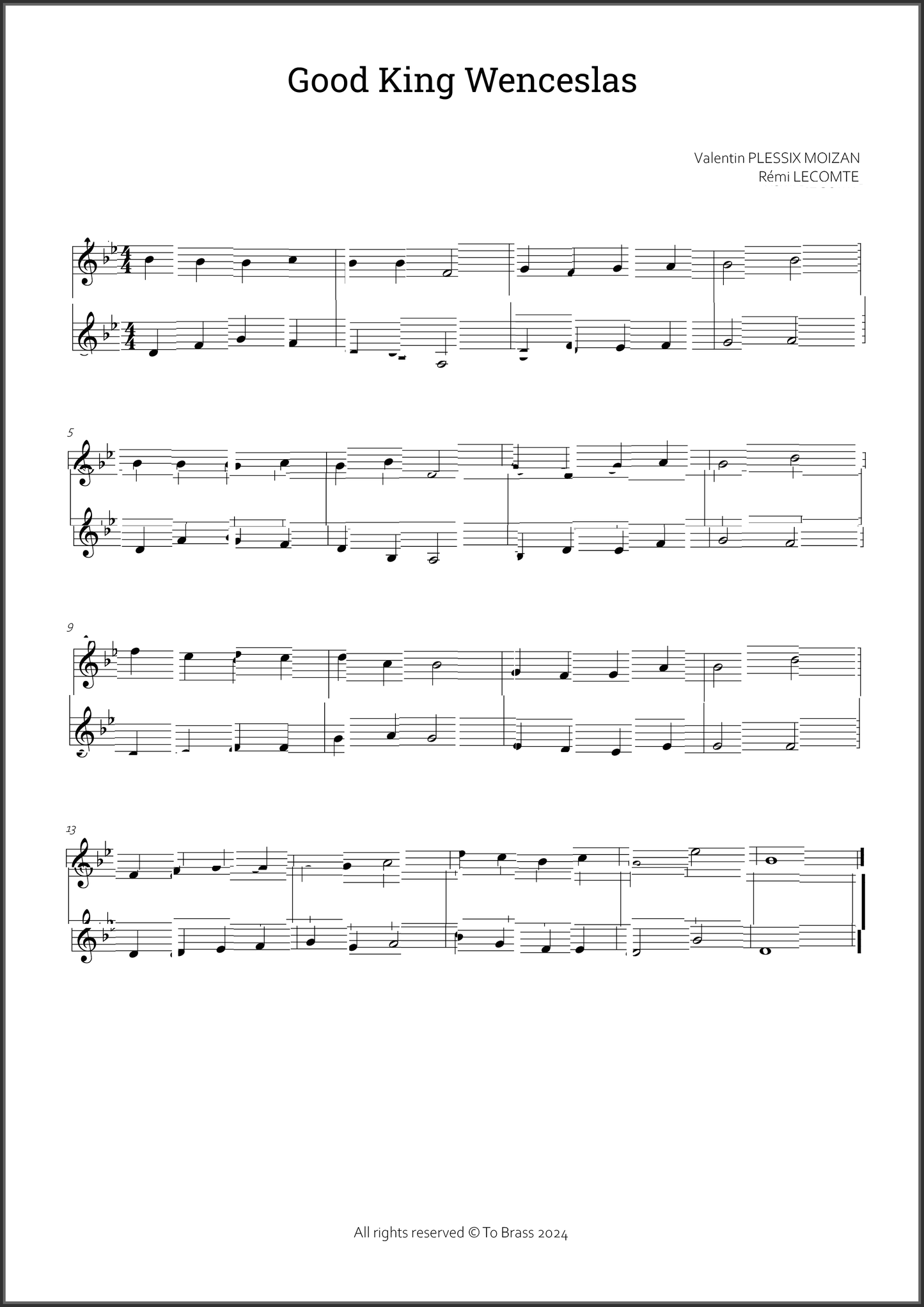 12 Christmas duets by To Brass