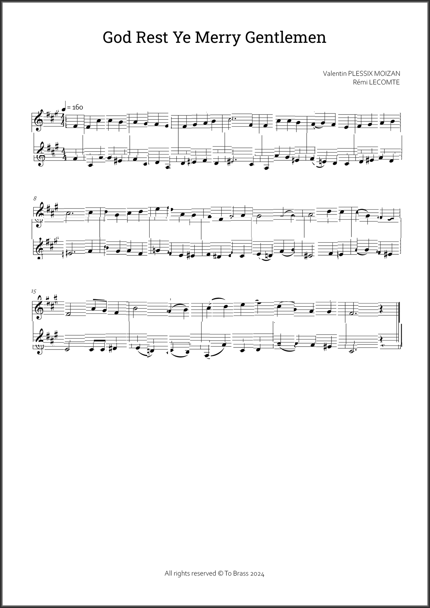 12 Christmas duets by To Brass