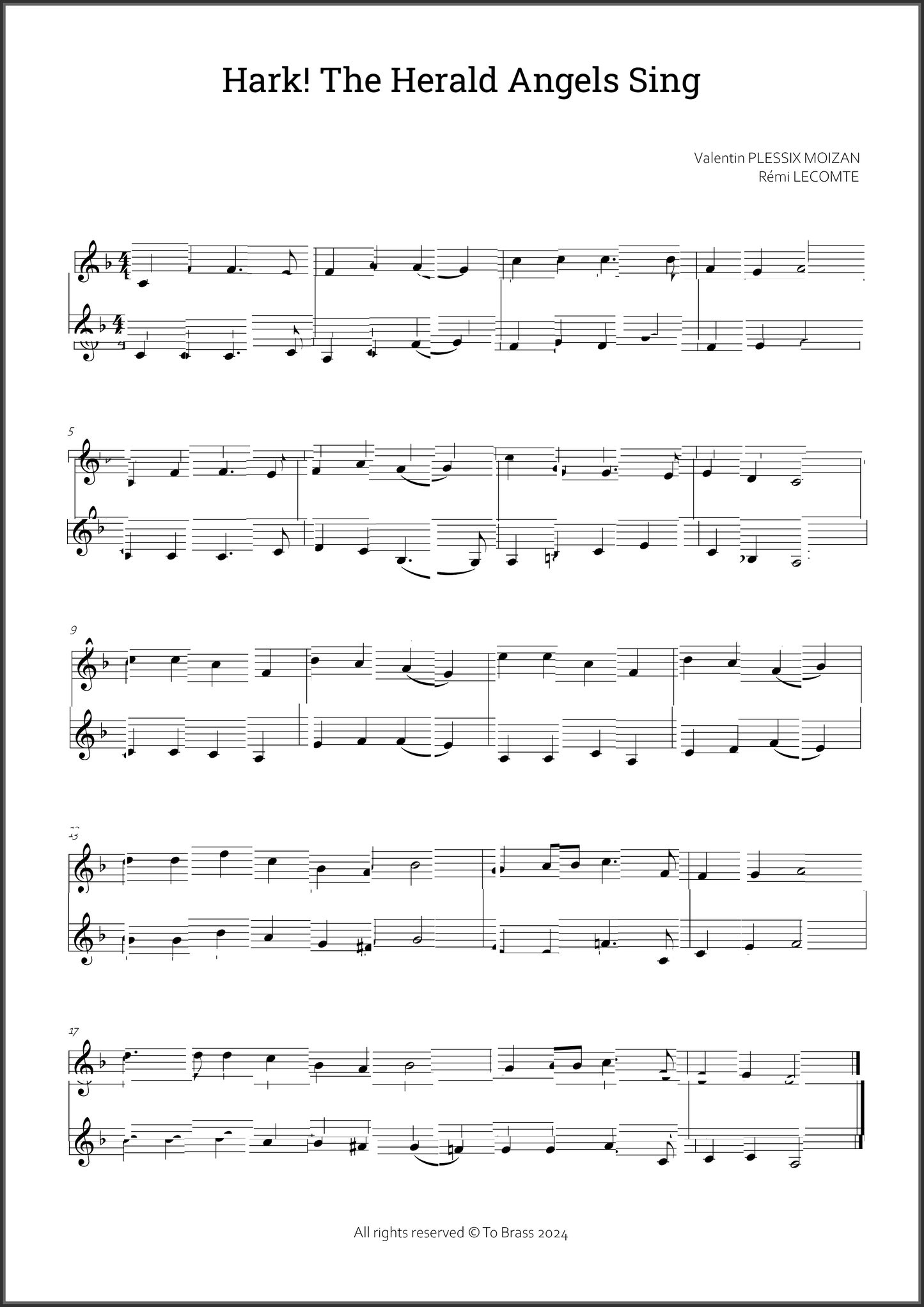 12 Christmas duets by To Brass