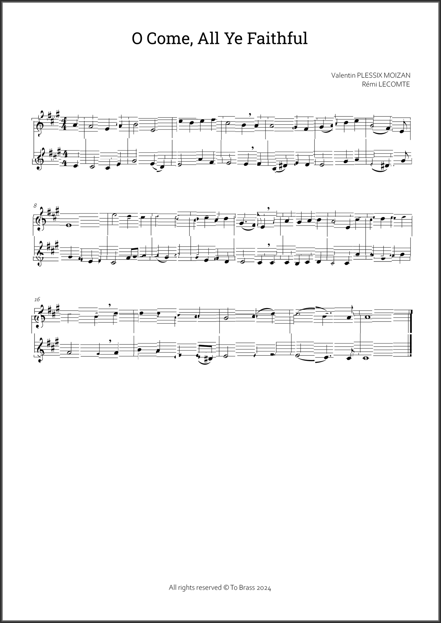 12 Christmas duets by To Brass