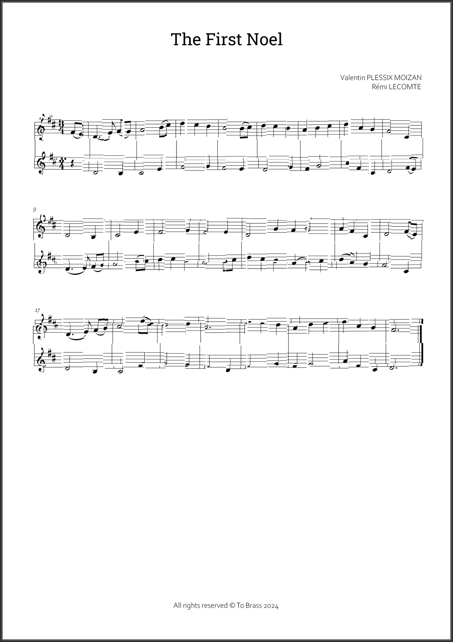 12 Christmas duets by To Brass