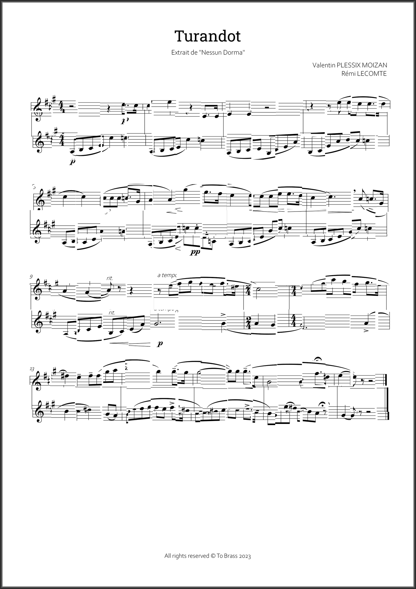 12 opera duets by To Brass