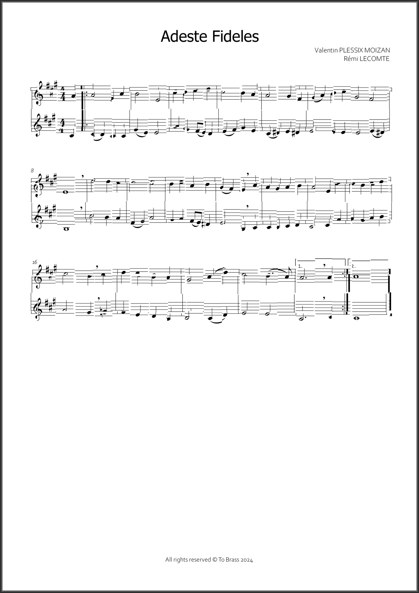 12 duets for beginners by To Brass