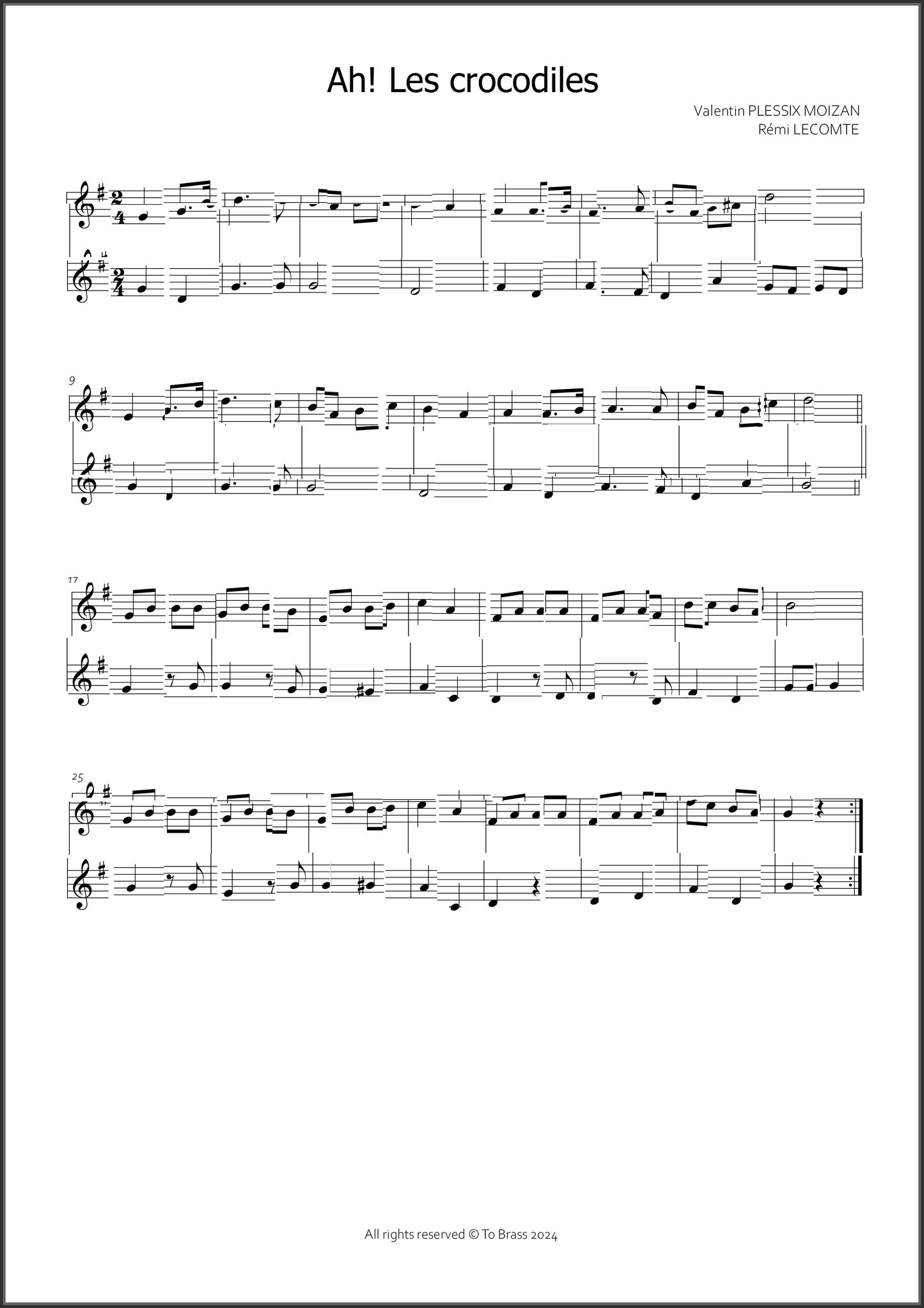 12 duets for beginners by To Brass