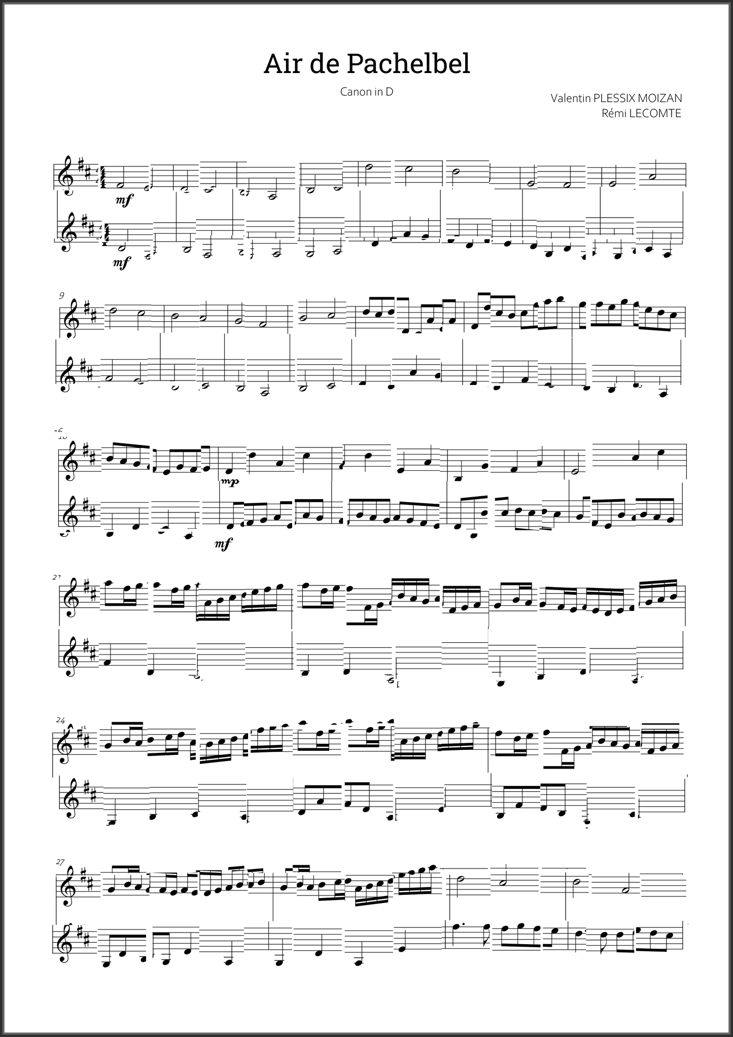 Air de Pachelbel