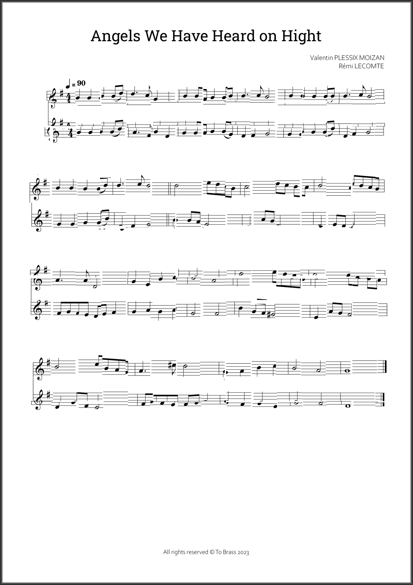 12 Christmas duets by To Brass