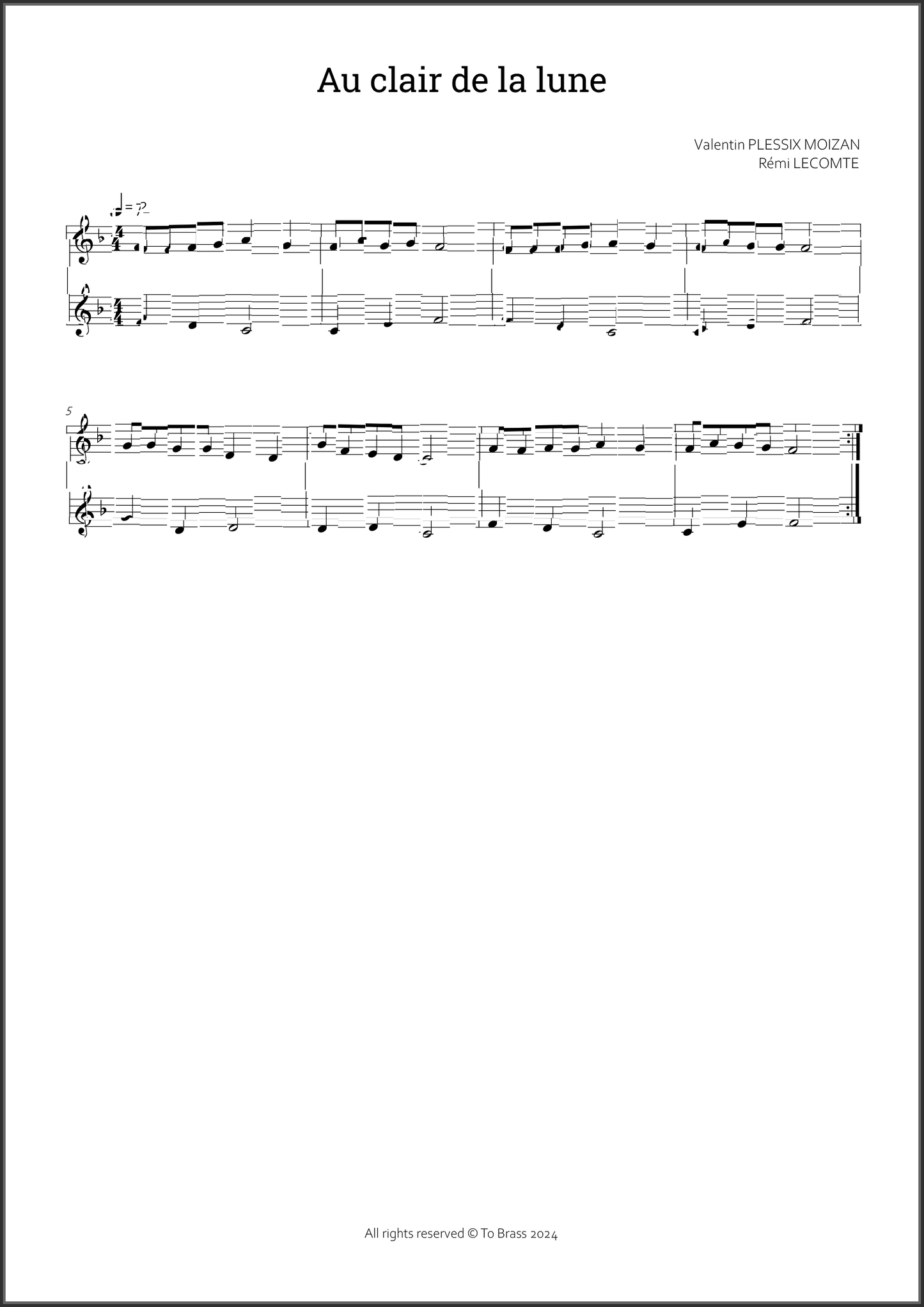 12 duets for beginners by To Brass