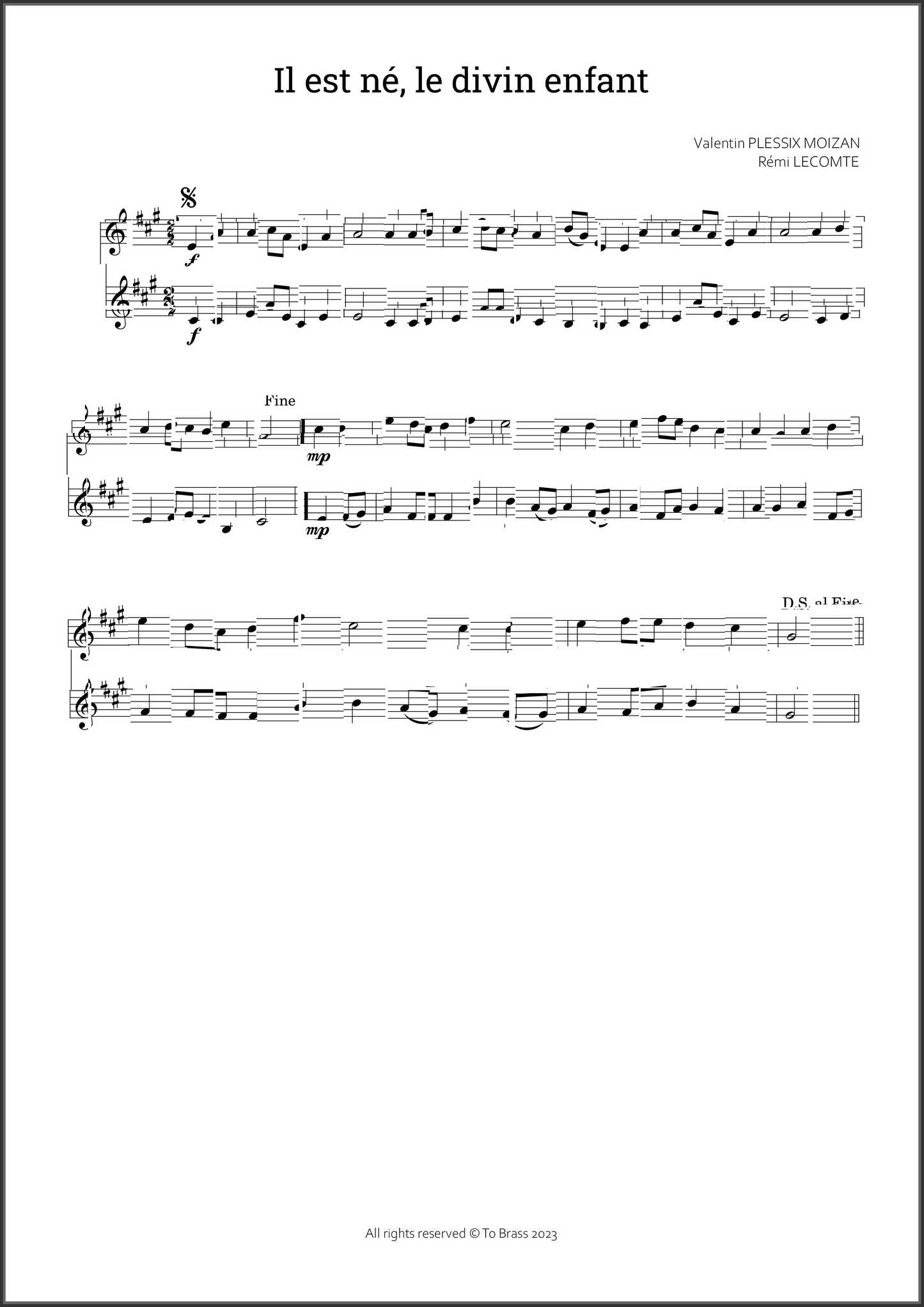 12 Christmas duets by To Brass