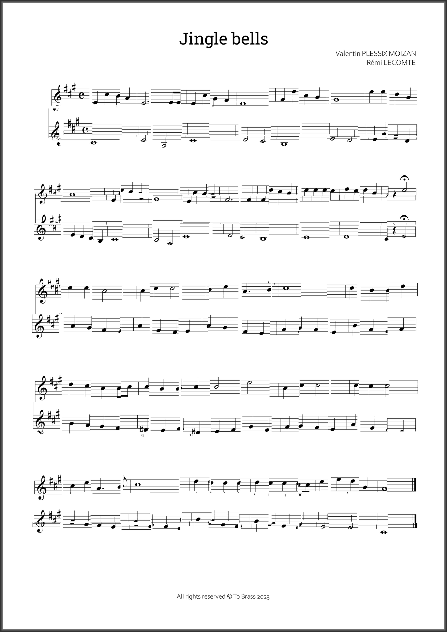 12 Christmas duets by To Brass