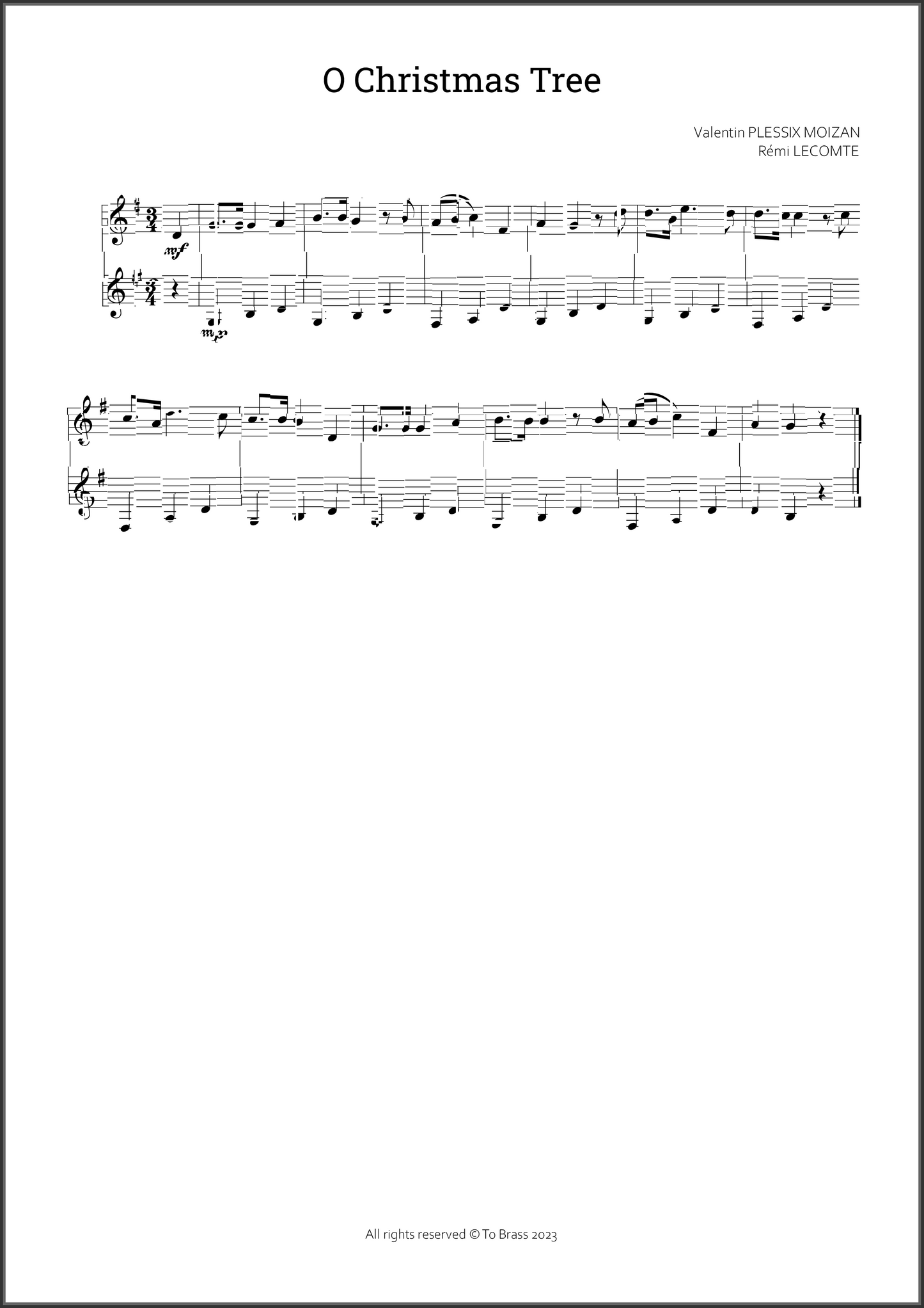 12 Christmas duets by To Brass