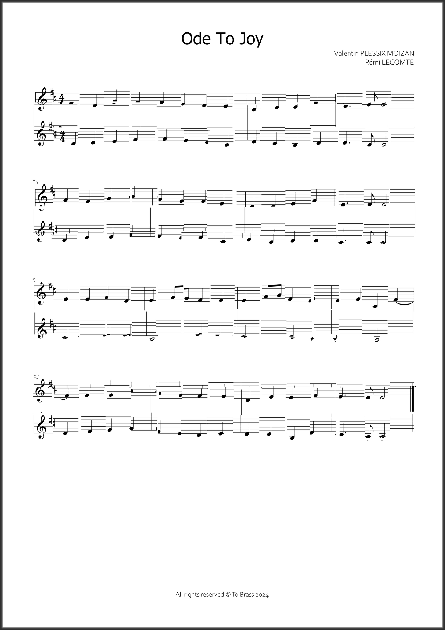 12 duets for beginners by To Brass