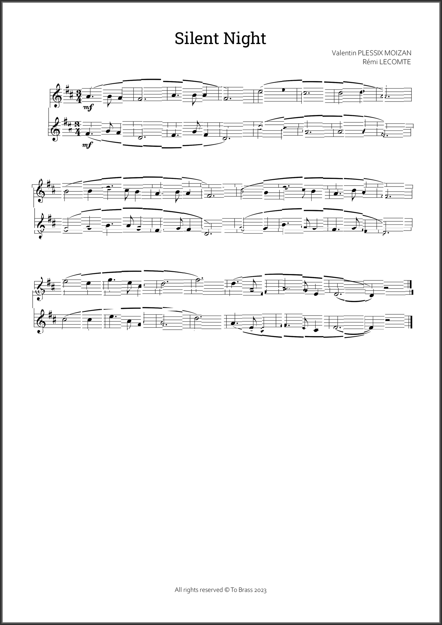 12 Christmas duets by To Brass
