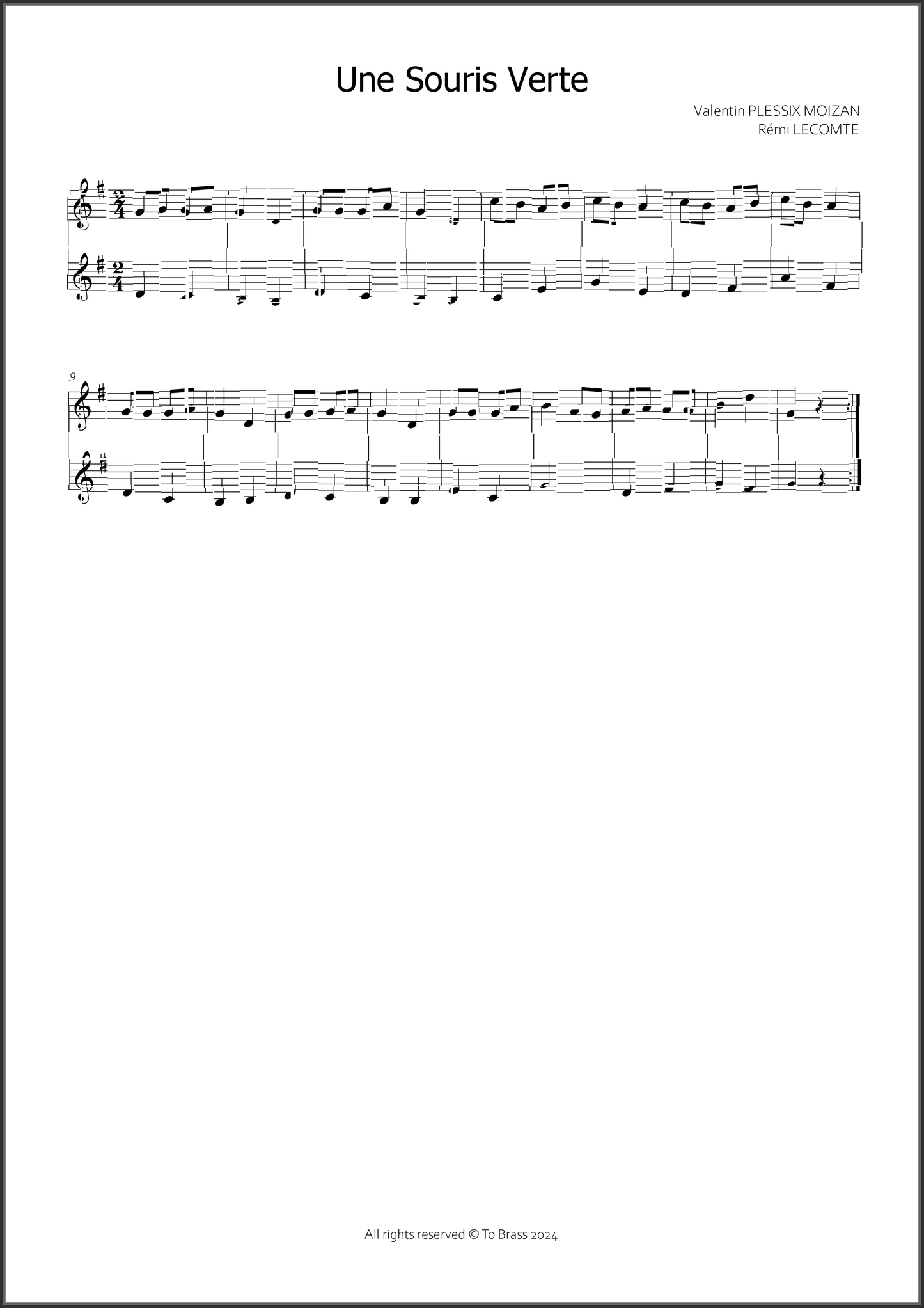 12 duets for beginners by To Brass