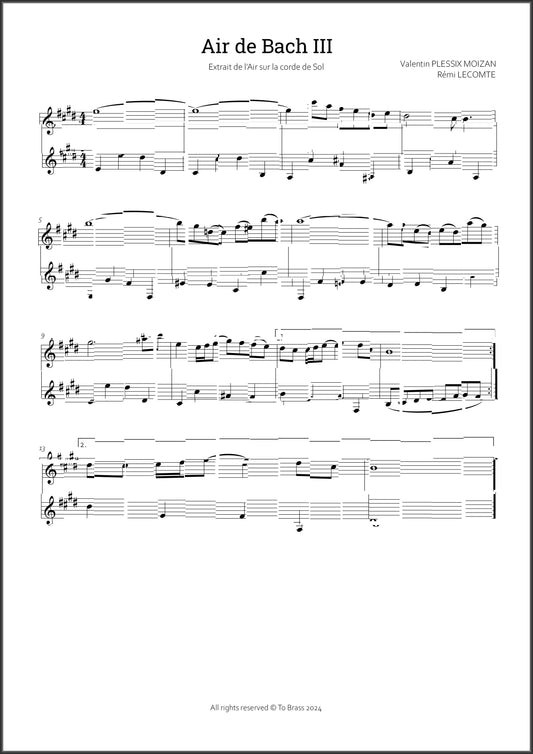 Air de Bach III